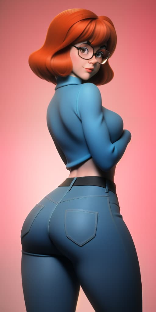  Velma from Scooby Doo 1969, back, in pants