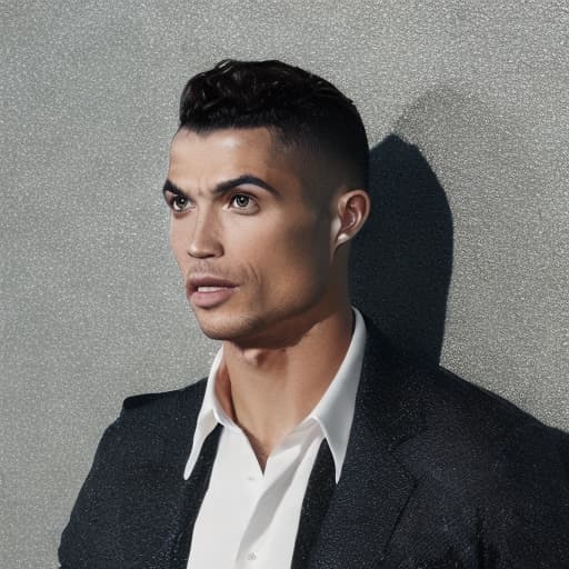 portrait+ style Cristiano Ronaldo in an Arab outfit with water in his hand