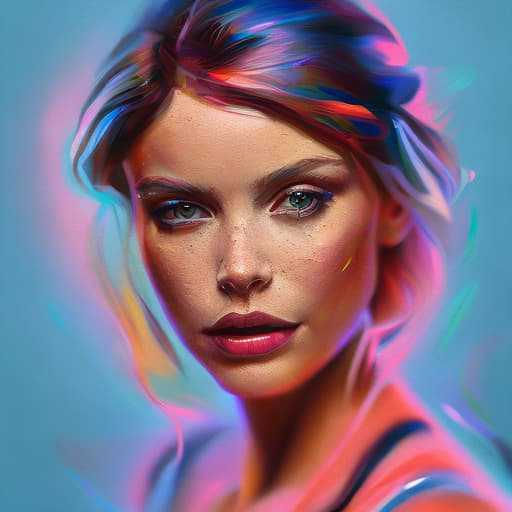 portrait+ style abstractoilpainting