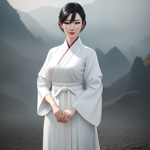  Young beautiful Korean woman in her 20s with white skin and short hair wearing a white hanbok hyperrealistic, full body, detailed clothing, highly detailed, cinematic lighting, stunningly beautiful, intricate, sharp focus, f/1. 8, 85mm, (centered image composition), (professionally color graded), ((bright soft diffused light)), volumetric fog, trending on instagram, trending on tumblr, HDR 4K, 8K