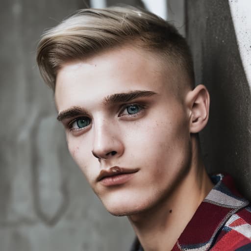 portrait+ style czech homosexual queer twink blonde very cute dude face