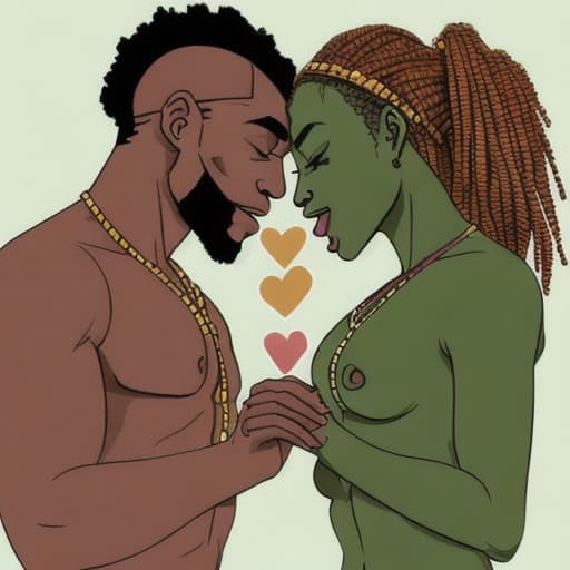  Taurus Man, Capricorn Woman Expressing there intensive love to one another.