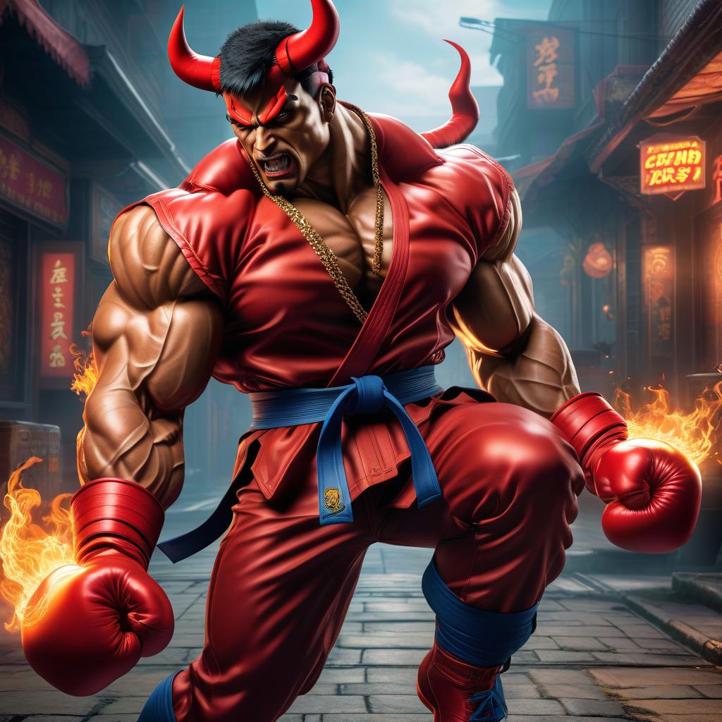  Street Fighter style The devil with a can of gasoline drawn with a pencil . vibrant, dynamic, arcade, 2D fighting game, highly detailed, reminiscent of Street Fighter series hyperrealistic, full body, detailed clothing, highly detailed, cinematic lighting, stunningly beautiful, intricate, sharp focus, f/1. 8, 85mm, (centered image composition), (professionally color graded), ((bright soft diffused light)), volumetric fog, trending on instagram, trending on tumblr, HDR 4K, 8K