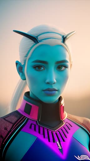  alien goddess, crop top, multicolor, hyperrealistic, high quality, highly detailed, cinematic lighting, intricate, sharp focus, f/1. 8, 85mm, (centered image composition), (professionally color graded), ((bright soft diffused light)), volumetric fog, trending on instagram, HDR 4K, 8K