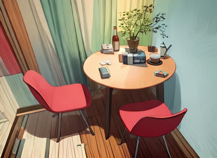  Table, (anime:1.15), HQ, Hightly detailed, 4k