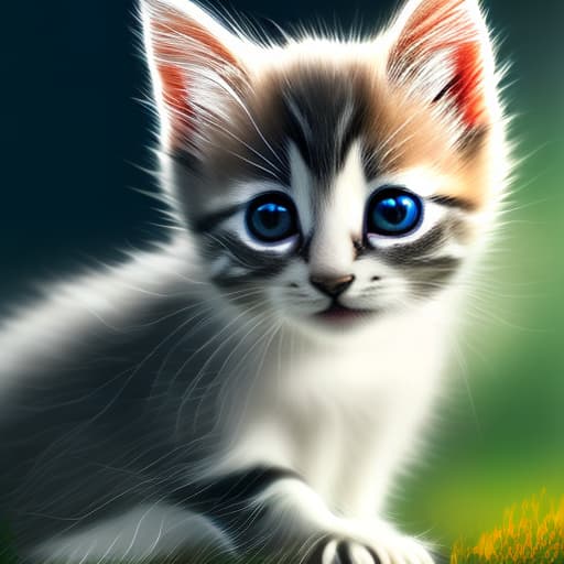 mdjrny-v4 style cute kitten