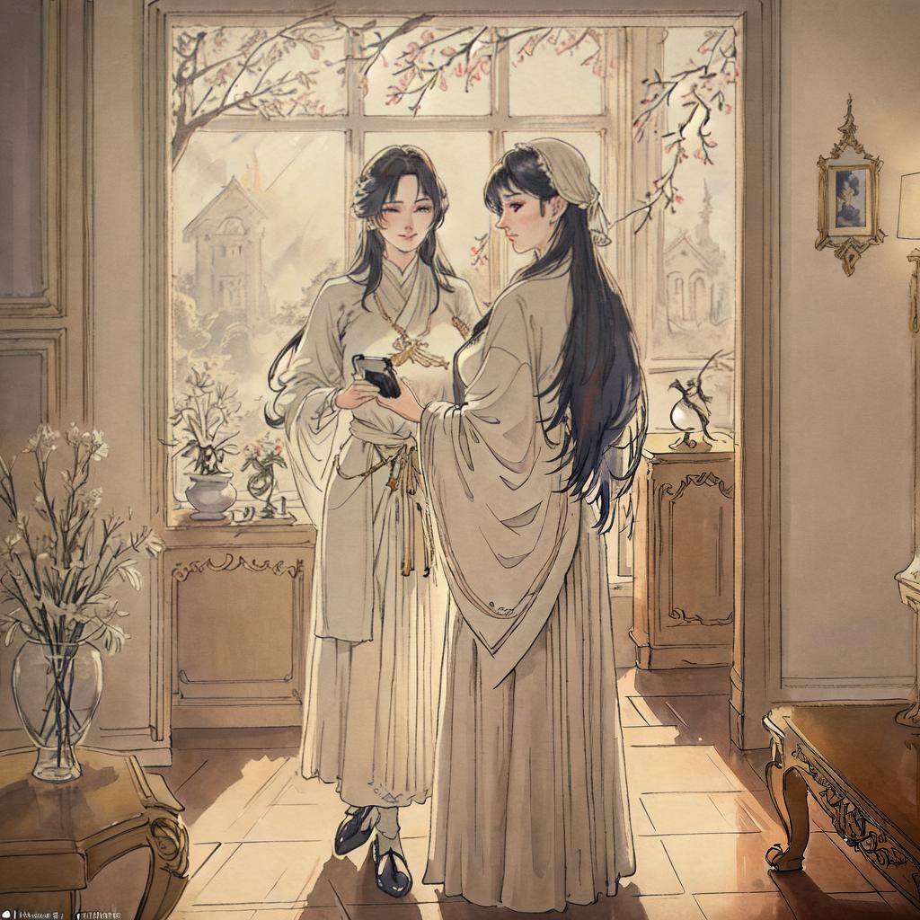  An ultra-detailed, high-quality rendition of a person taking a selfie in a realistic living room setting. The subject is depicted standing near a large window, with sunlight streaming in, illuminating the room. The person is holding a smartphone at an angle, capturing their reflection in a beautifully ornate mirror. The living room is tastefully decorated with modern furniture and vibrant artwork adorning the walls. The image resolution is set at 8k, allowing for minute details and a lifelike representation of the scene. hyperrealistic, full body, detailed clothing, highly detailed, cinematic lighting, stunningly beautiful, intricate, sharp focus, f/1. 8, 85mm, (centered image composition), (professionally color graded), ((bright soft diffused light)), volumetric fog, trending on instagram, trending on tumblr, HDR 4K, 8K