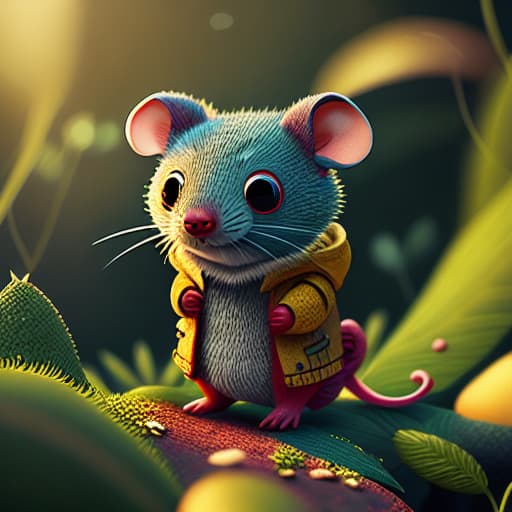  An inexperienced little mouse hyperrealistic, full body, detailed clothing, highly detailed, cinematic lighting, stunningly beautiful, intricate, sharp focus, f/1. 8, 85mm, (centered image composition), (professionally color graded), ((bright soft diffused light)), volumetric fog, trending on instagram, trending on tumblr, HDR 4K, 8K