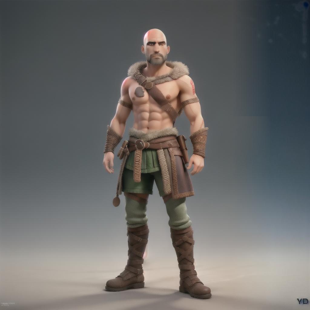  God of war hyperrealistic, full body, detailed clothing, highly detailed, cinematic lighting, stunningly beautiful, intricate, sharp focus, f/1. 8, 85mm, (centered image composition), (professionally color graded), ((bright soft diffused light)), volumetric fog, trending on instagram, trending on tumblr, HDR 4K, 8K