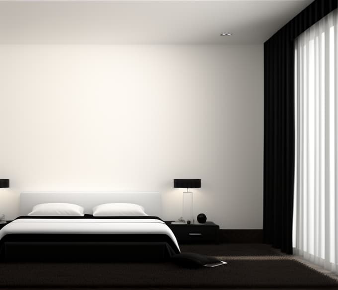  bedroom furnished sketch modern black white