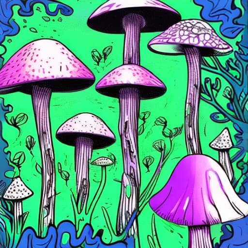  forest witch mushrooms psychedelic