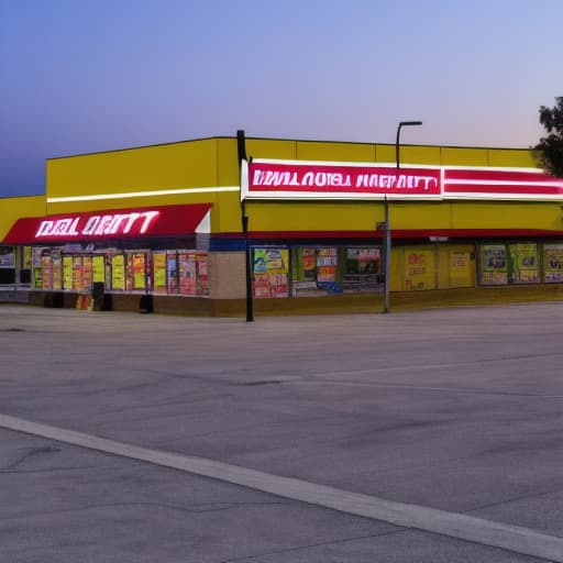  dollar general store night time