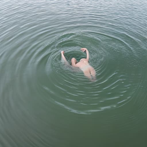  woman drowning in the lake