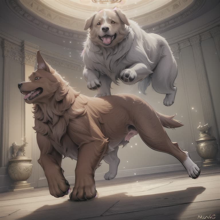  (8K, high resolution), (masterpiece, best quality:1.2), highres, perfect anatomy,vault on ing dog,light particles, soft lighting, volumetric lighting, intricate details, finely detailed