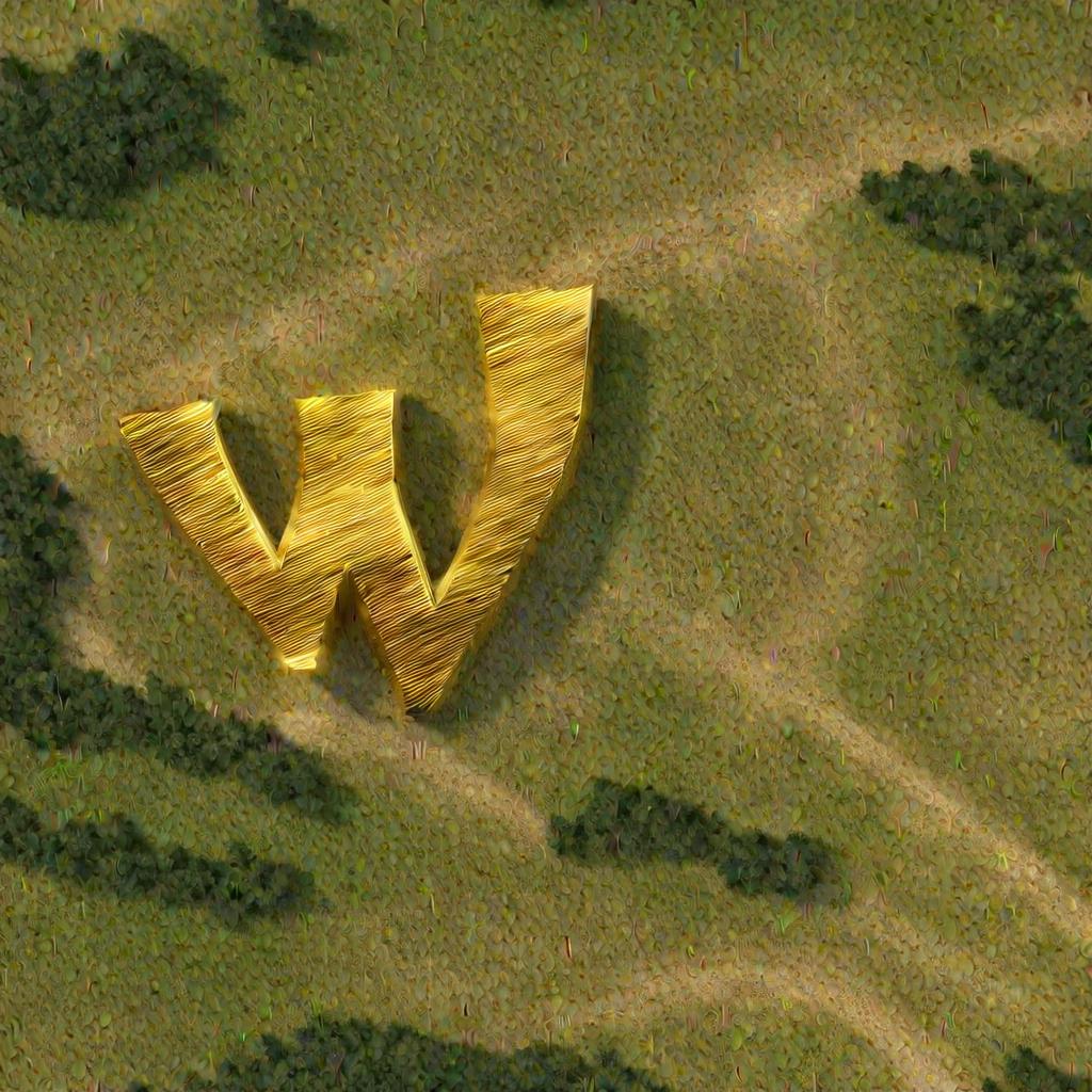 a golden letter W in mountains, (4k, best quality, masterpiece:1.2), sharp focus, ultrahigh res, highly detailed
