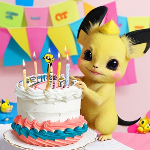  Pichu celebrating birthday