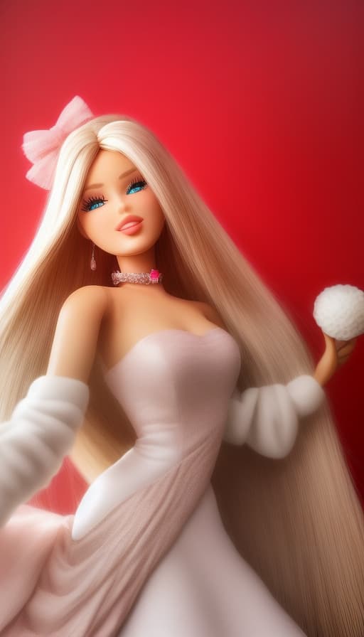  (((barbie background))), (((barbie))), ((((pink clothes)))), detailed, detailed face, ((detailed eyes)), ((((real eyes)))), high quality, voluminous white hair