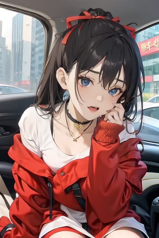  korean , wearing choker, big s, , , fullbody, ahegao