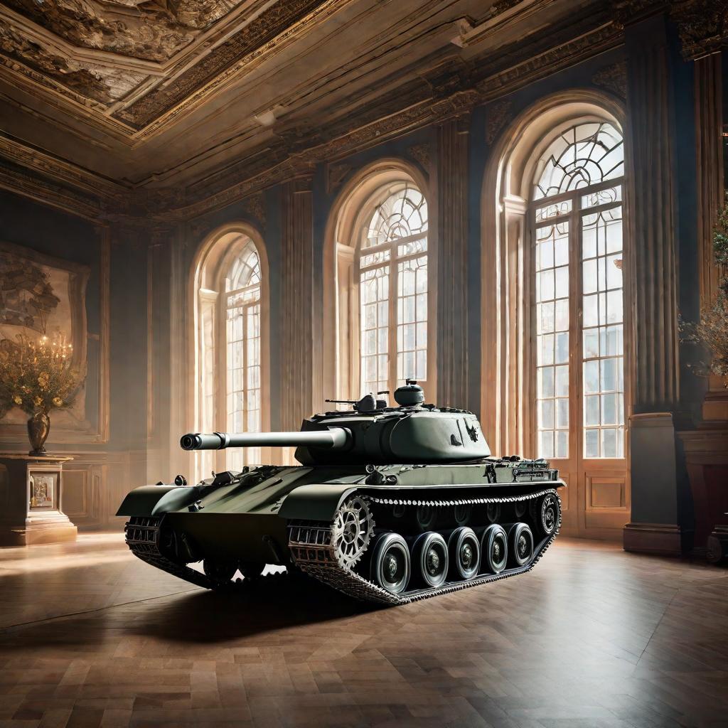  What does the room of a man playing Tanks blitz look like? hyperrealistic, full body, detailed clothing, highly detailed, cinematic lighting, stunningly beautiful, intricate, sharp focus, f/1. 8, 85mm, (centered image composition), (professionally color graded), ((bright soft diffused light)), volumetric fog, trending on instagram, trending on tumblr, HDR 4K, 8K