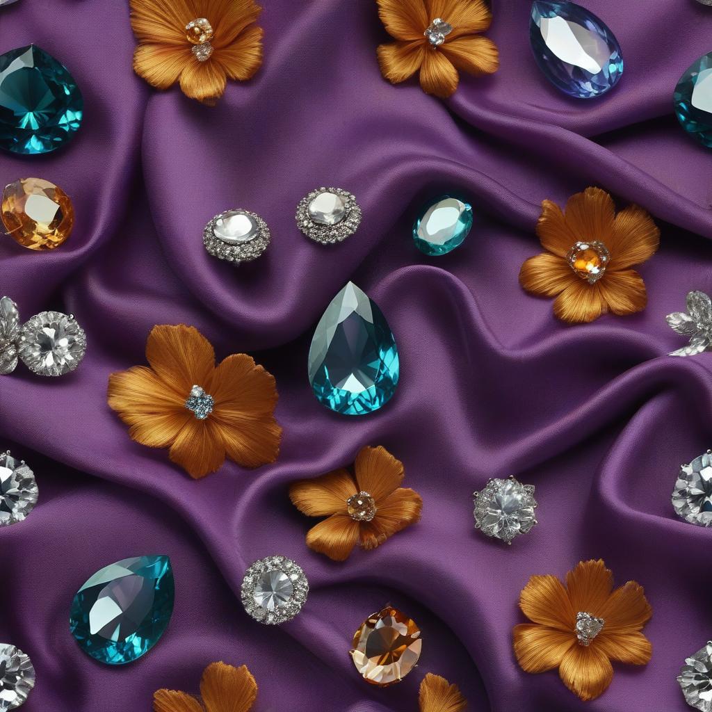  Purple silk linen. Topaz, diamonds, quartzite, amber, topaz, emerald. hyperrealistic, full body, detailed clothing, highly detailed, cinematic lighting, stunningly beautiful, intricate, sharp focus, f/1. 8, 85mm, (centered image composition), (professionally color graded), ((bright soft diffused light)), volumetric fog, trending on instagram, trending on tumblr, HDR 4K, 8K