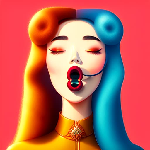 in OliDisco style Woman with penis in mouth