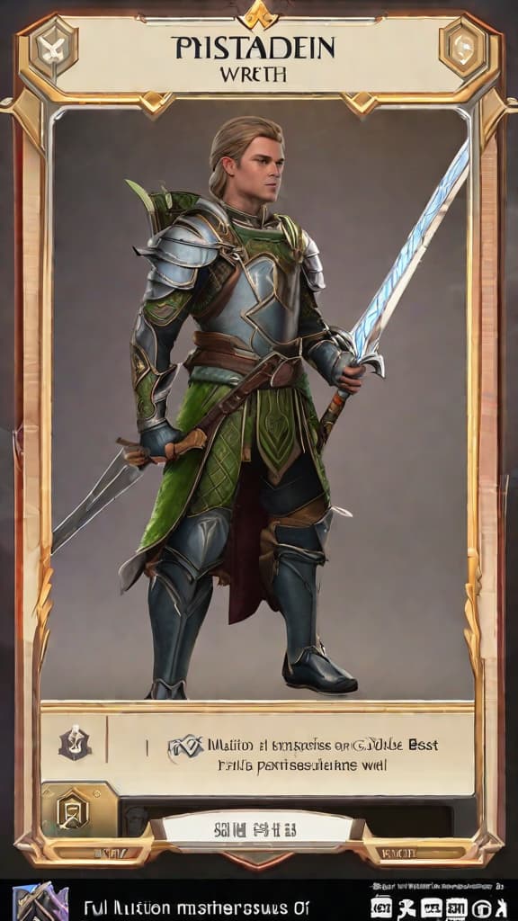  masterpiece, best quality, mutation warrior,male,Full plate armor,medium hair,pathfinder wrath of the righteous,hoding elven curved blade,portrait