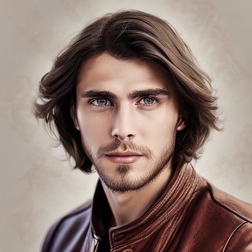 portrait+ style Russian queer impression actor brunette hunk dude face