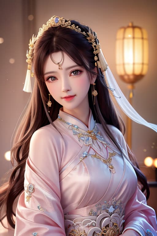  best quality, masterpiece, highres, 1girl,blush,(seductive smile:0.8),star shaped pupils,china hanfu,hair ornament,necklace, jewelry,Beautiful face,upon body, tyndall effect,photorealistic, dark studio, rim lighting, two tone lighting,(high detailed skin:1.2), 8k uhd, dslr, soft lighting, high quality, volumetric lighting, candid, Photograph, high resolution, 4k, 8k, Bokeh hyperrealistic, full body, detailed clothing, highly detailed, cinematic lighting, stunningly beautiful, intricate, sharp focus, f/1. 8, 85mm, (centered image composition), (professionally color graded), ((bright soft diffused light)), volumetric fog, trending on instagram, trending on tumblr, HDR 4K, 8K