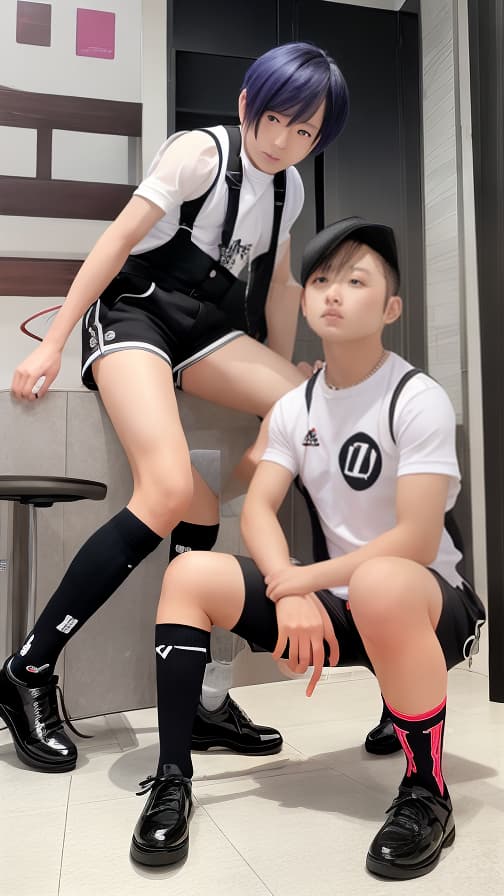  Elementary high socks hot pants boys sleeveless love hotel boys