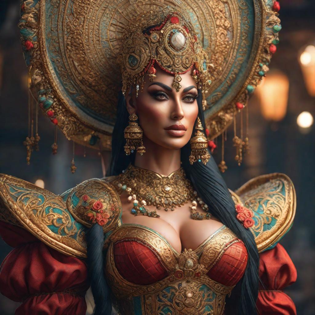  Mujere de tetas grandes hyperrealistic, full body, detailed clothing, highly detailed, cinematic lighting, stunningly beautiful, intricate, sharp focus, f/1. 8, 85mm, (centered image composition), (professionally color graded), ((bright soft diffused light)), volumetric fog, trending on instagram, trending on tumblr, HDR 4K, 8K