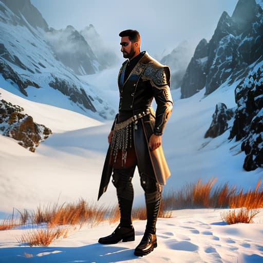  Ajay hyperrealistic, full body, detailed clothing, highly detailed, cinematic lighting, stunningly beautiful, intricate, sharp focus, f/1. 8, 85mm, (centered image composition), (professionally color graded), ((bright soft diffused light)), volumetric fog, trending on instagram, trending on tumblr, HDR 4K, 8K