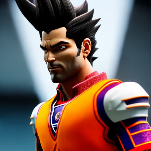 mdjrny-v4 style Goku con una falda hyperrealistic, full body, detailed clothing, highly detailed, cinematic lighting, stunningly beautiful, intricate, sharp focus, f/1. 8, 85mm, (centered image composition), (professionally color graded), ((bright soft diffused light)), volumetric fog, trending on instagram, trending on tumblr, HDR 4K, 8K