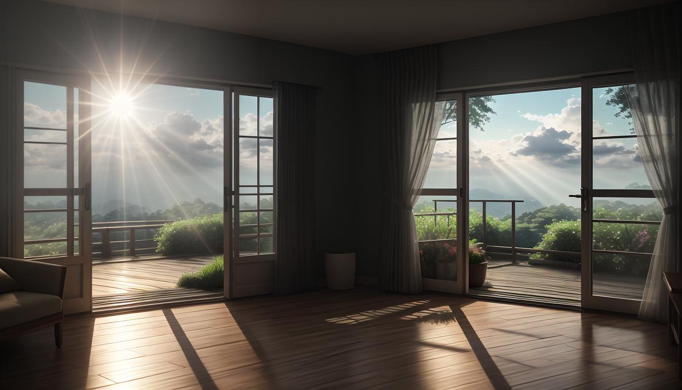  anime aesthetics, cinematic Individual holding back a request, serene room with gentle rays of light, wistful expression4k, HDR, lens flare, visually stunning, emotionally evocative