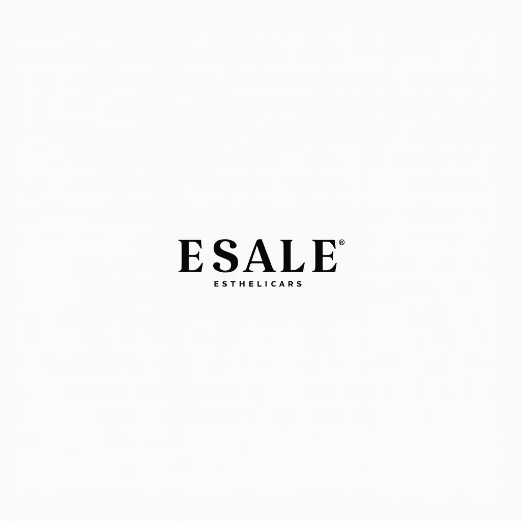  esthetician logo, (logo), elegant, chic, stylish, sophisticated, high fashion, modern serif font, monochrome, simple, iconic