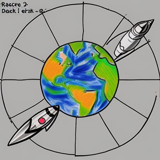  A simple like 3rd grade drawing what would have to earth if a rocket hit a gamma ray and destroyed earth