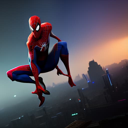 arcane style Spiderman into the spiderverse hyperrealistic, full body, detailed clothing, highly detailed, cinematic lighting, stunningly beautiful, intricate, sharp focus, f/1. 8, 85mm, (centered image composition), (professionally color graded), ((bright soft diffused light)), volumetric fog, trending on instagram, trending on tumblr, HDR 4K, 8K