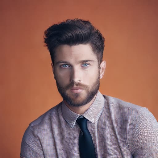 portrait+ style fina queer brunette hunk dude face