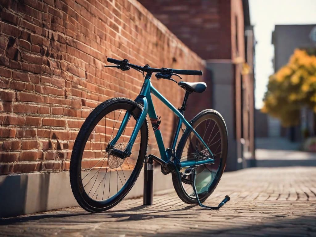  A close-up photo of a sleek, modern bicycle leaning against a brick wall, with a small bottle of CBD oil placed next to it. The focus is on the contrast between the natural, organic CBD oil and the urban, industrial setting. digital art, ilustration hyperrealistic, full body, detailed clothing, highly detailed, cinematic lighting, stunningly beautiful, intricate, sharp focus, f/1. 8, 85mm, (centered image composition), (professionally color graded), ((bright soft diffused light)), volumetric fog, trending on instagram, trending on tumblr, HDR 4K, 8K