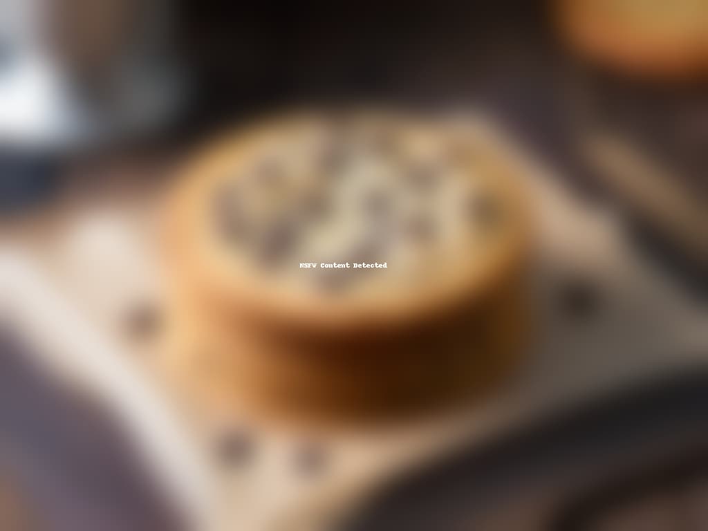  A closeup, ultradetailed image of a freshly baked glutenfree chocolate chip cookie resting on a rustic wooden table. The cookie is golden brown with slightly melted chocolate chips on top, emitting a warm, inviting aroma. Crumbs of cookie dough are scattered around, showcasing the homemade, comforting nature of the snack. The lighting is soft, casting gentle shadows, highlighting the textures and details of the cookie's cracked surface. hyperrealistic, full body, detailed clothing, highly detailed, cinematic lighting, stunningly beautiful, intricate, sharp focus, f/1. 8, 85mm, (centered image composition), (professionally color graded), ((bright soft diffused light)), volumetric fog, trending on instagram, trending on tumblr, HDR 4K, 8K