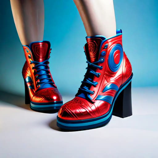  Highly detailed, Irregular Choice, Balenciaga, 3D Printed, in the style of Jack Kirby characters, Greg Rutkowski, shoes,, hyperrealistic, full body, detailed clothing, highly detailed, cinematic lighting, stunningly beautiful, intricate, sharp focus, f/1. 8, 85mm, (centered image composition), (professionally color graded), ((bright soft diffused light)), volumetric fog, trending on instagram, trending on tumblr, HDR 4K, 8K