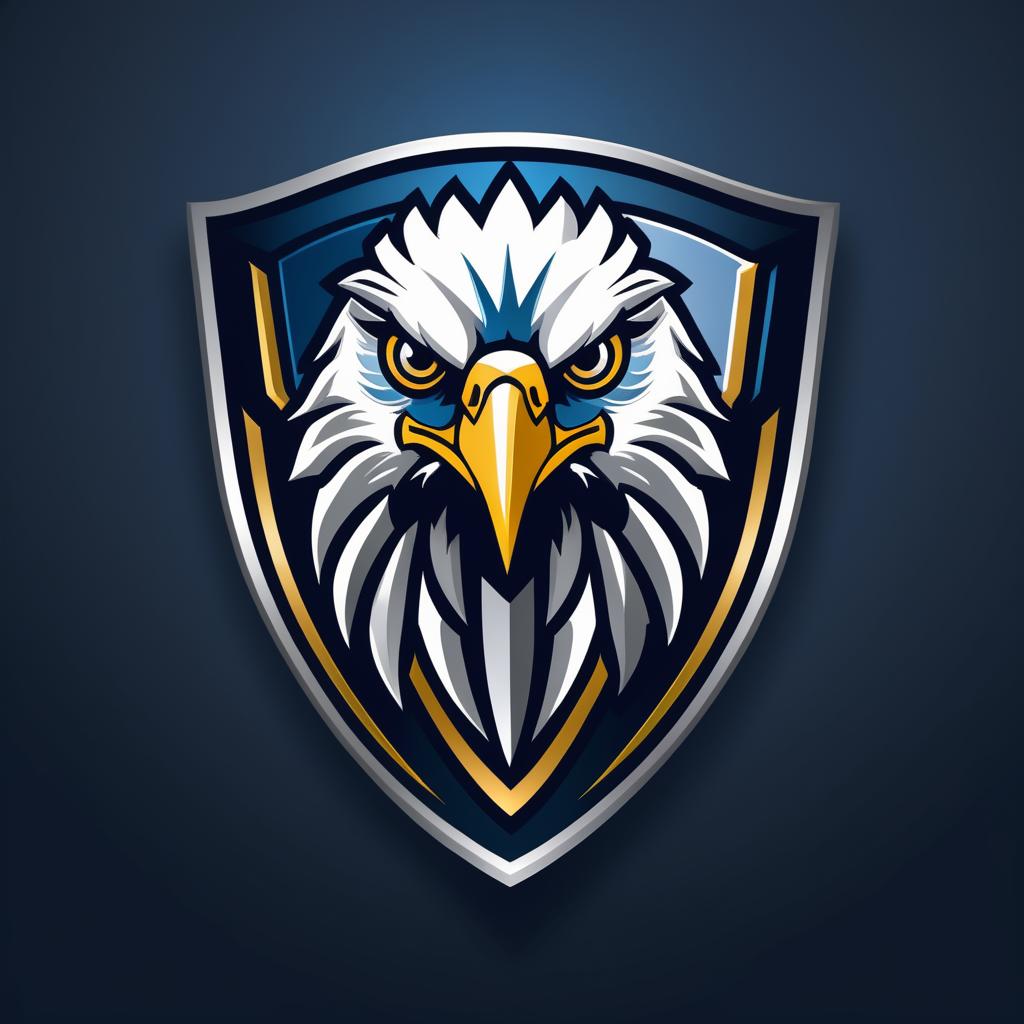  Logo, Create an emblem logo using an eagle’s eye and a shield, emphasizing the company’s focus on vigilance and protection.
