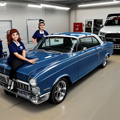  Auto beauty shop employees,