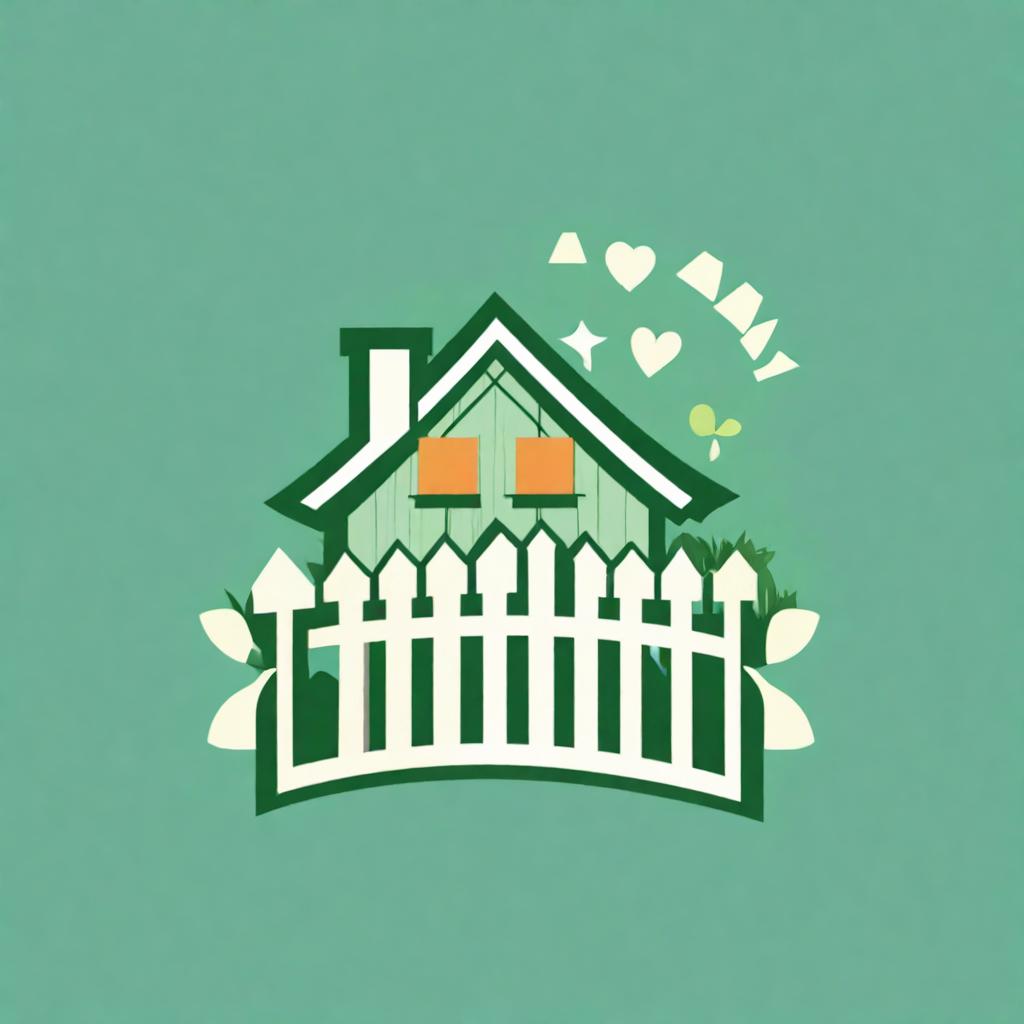  Create a logo for a coCreate a logo, I want the text to be "Lucky Neighbor" with a small unique graphic that shows a house with a picket fence that spells out the text "Lucky"mpany named "Lucky Neighbor" I want the text "Lucky Neighbor" with a small unique graphic that shows a house with a picket fence. I want the picket fence to spell out "Lucky"