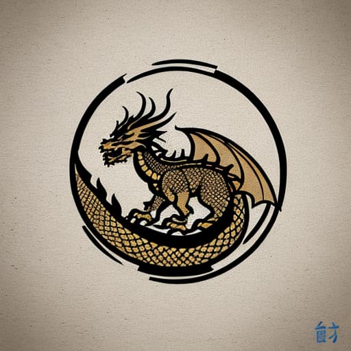  Design a logo with Tan character, which has the meaning of dragon boat.