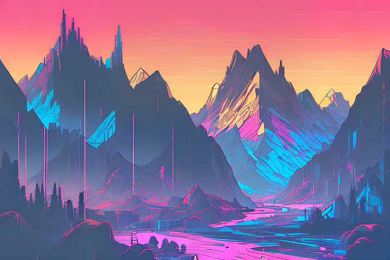 nvinkpunk Whimsical mountains