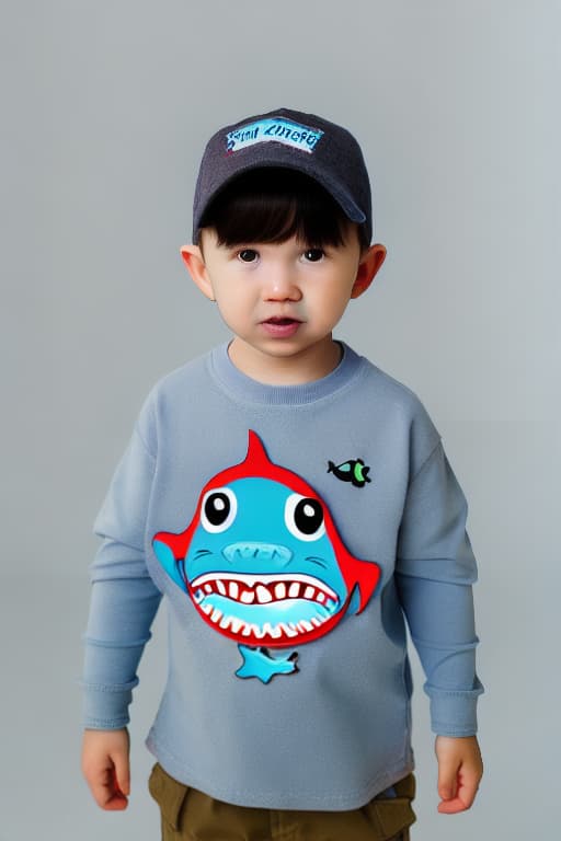  Boy wearing baby shark