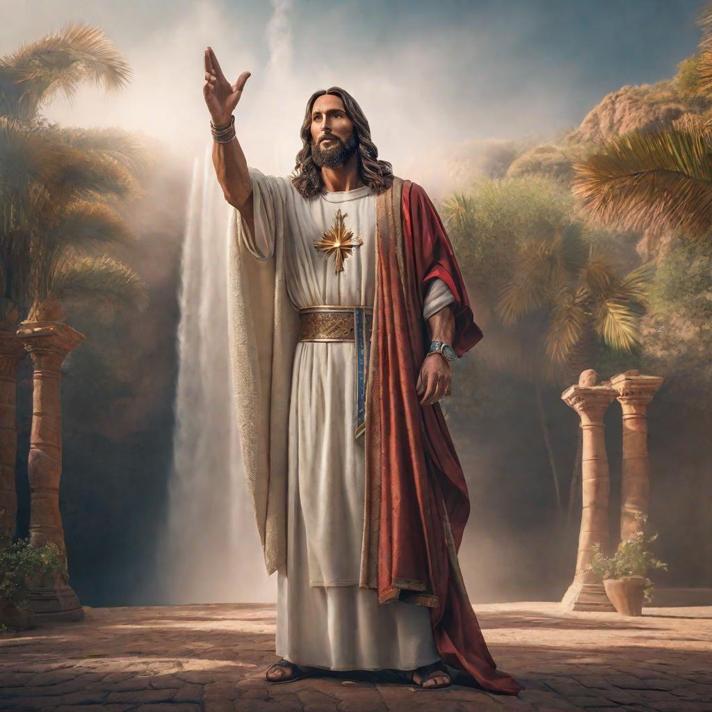  Jesus junto a messi hyperrealistic, full body, detailed clothing, highly detailed, cinematic lighting, stunningly beautiful, intricate, sharp focus, f/1. 8, 85mm, (centered image composition), (professionally color graded), ((bright soft diffused light)), volumetric fog, trending on instagram, trending on tumblr, HDR 4K, 8K