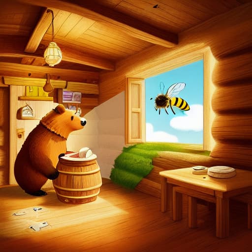  a bear and a bee