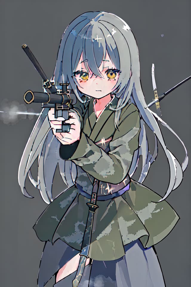  魔法少女、(((holding a rifle with a bayonet:1.6、long rifle with a bayonet:1.6、aiming at viewer:1.6)))、((magical camouflage costume、absurd magic effect、muzzle flash:1.4))、smirk、(best quality:1.4、masterpiece:1.4、ultra detailed texture、RAW photorealistic、absurd resolution、8K illustration)、💩、💩、💩、