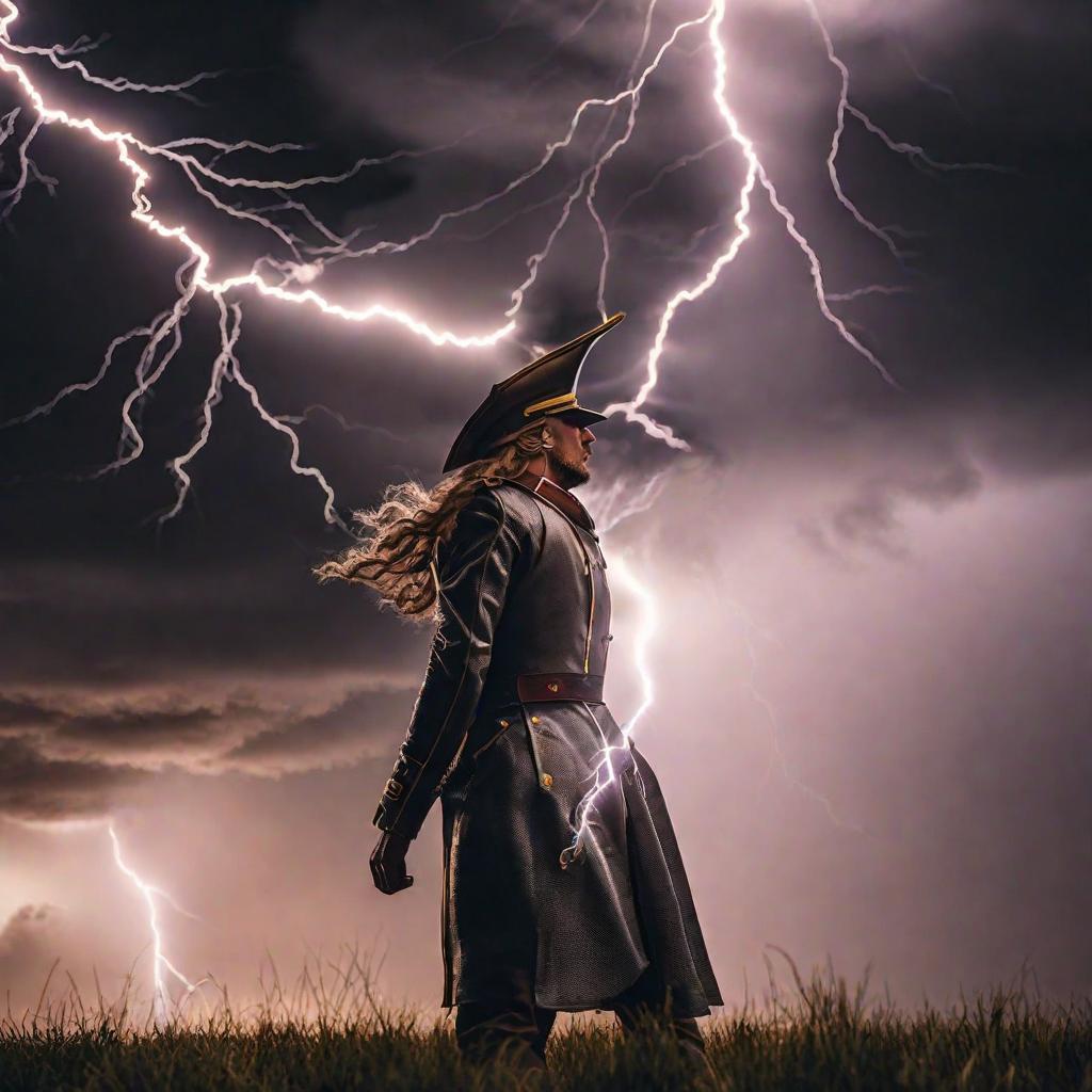  lightning strike. lightning bolt On Black Background hyperrealistic, full body, detailed clothing, highly detailed, cinematic lighting, stunningly beautiful, intricate, sharp focus, f/1. 8, 85mm, (centered image composition), (professionally color graded), ((bright soft diffused light)), volumetric fog, trending on instagram, trending on tumblr, HDR 4K, 8K